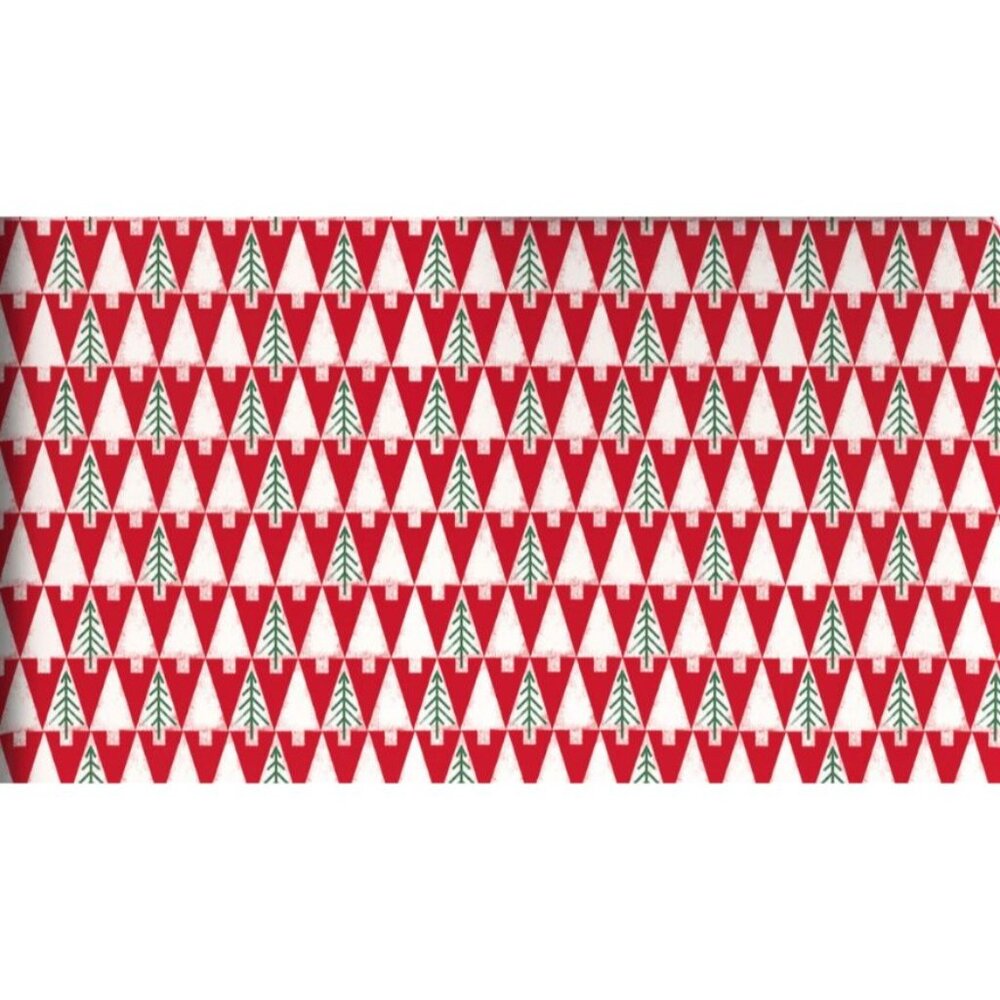 Hallmark Wrapping Paper Christmas Triangle Trees 22.5 sq ft Roll Holiday Gift